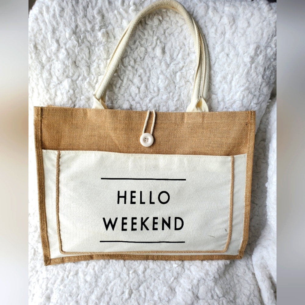 Hello Weekend Tote bag